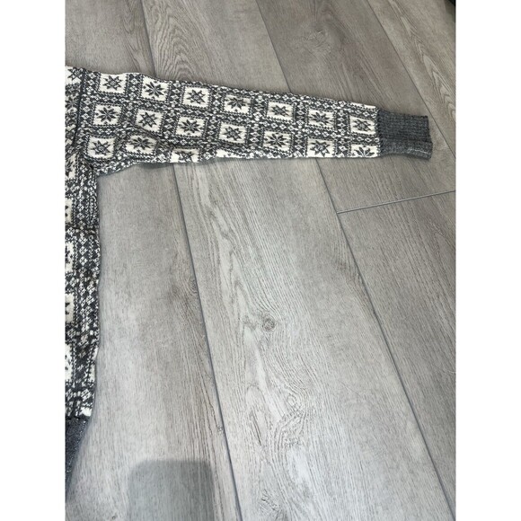 Dale of‎ Norway Fair Isle Sweater Wool 1/4 Zip Snowflake | Gray | Men's Large - Picture 4 of 16